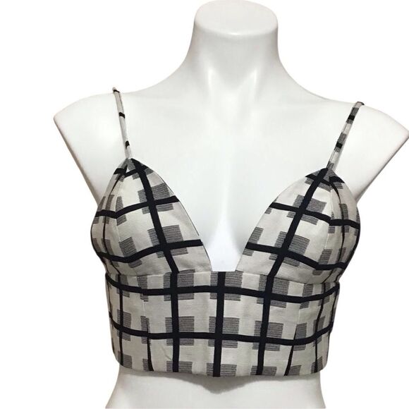 Revolve X NBD Gingham Bralette Crop Top New With Tag Size Medium - Picture 2 of 10